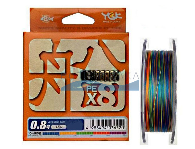 Плетеный шнур YGK Veragass X8 200m #1.5